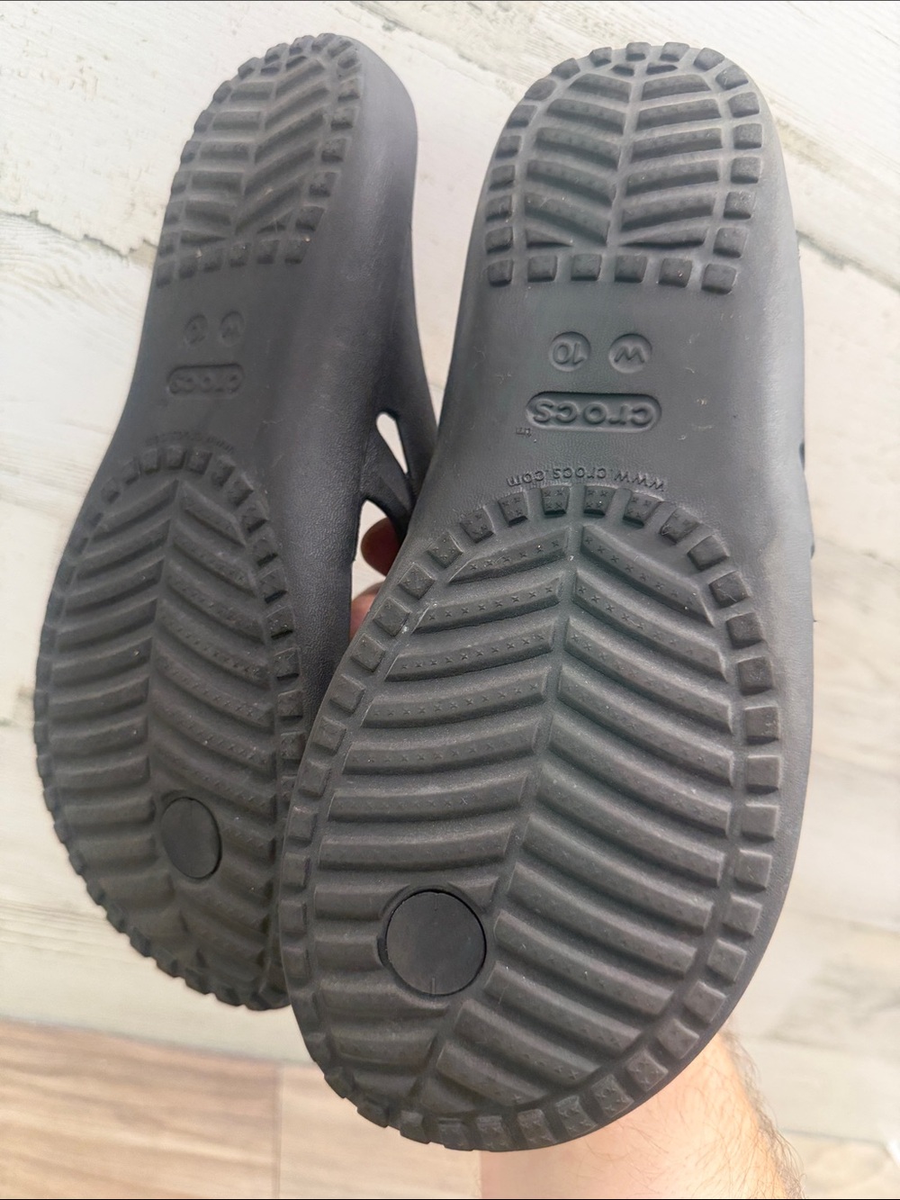 Crocs Kadee II Black Flip Flop Thong Sandals Iconic Comfort Women's Size 10 - Picture 3 of 3